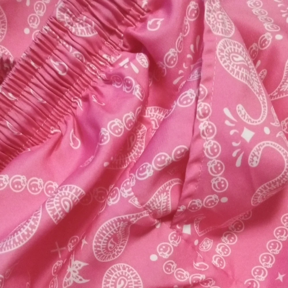 Pink Paisley Athletic Shorts - Picture 4 of 5
